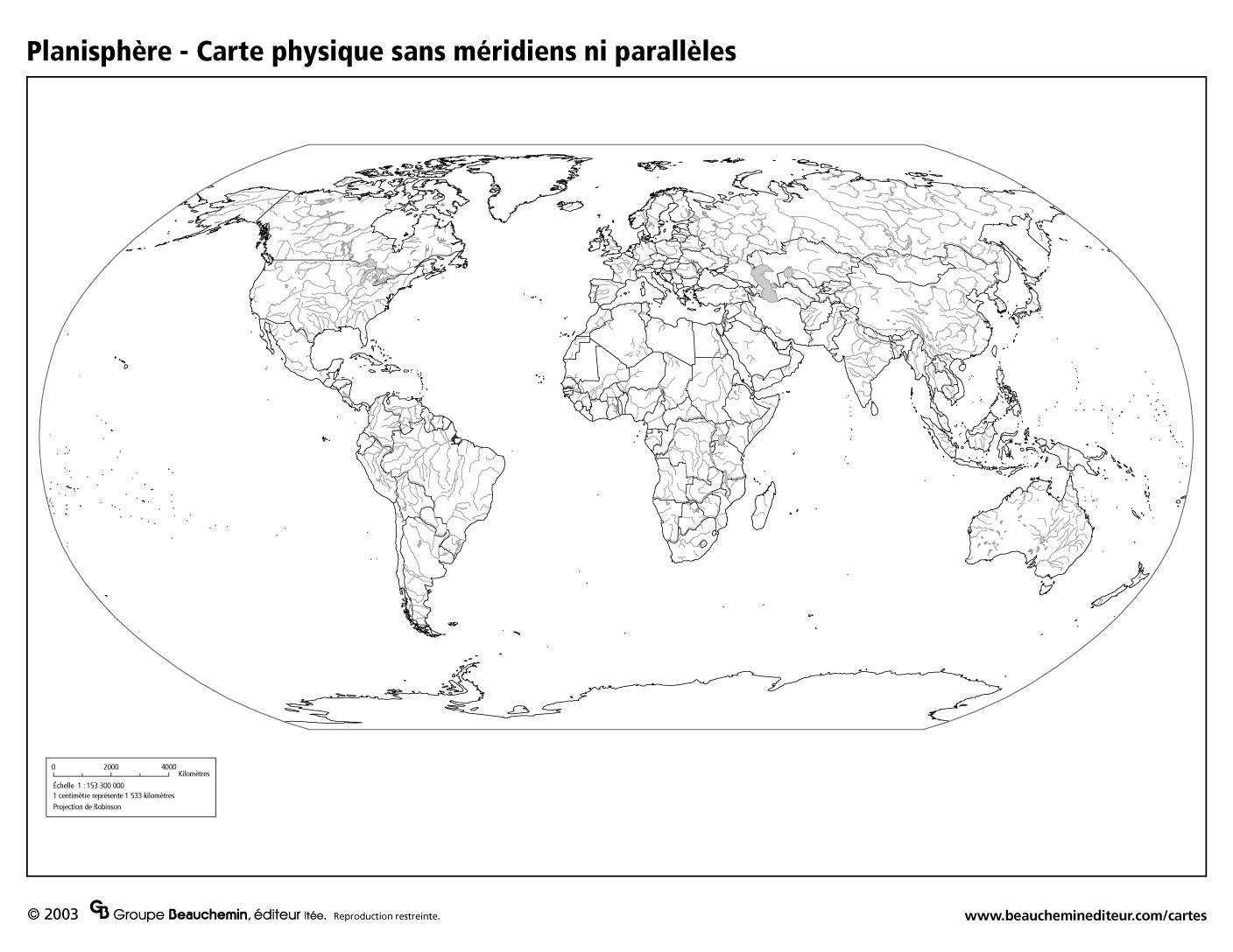 Carte Physique du Monde : Topographie et Reliefs Terrestres