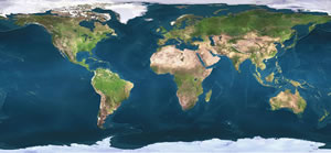Grande carte postale du monde