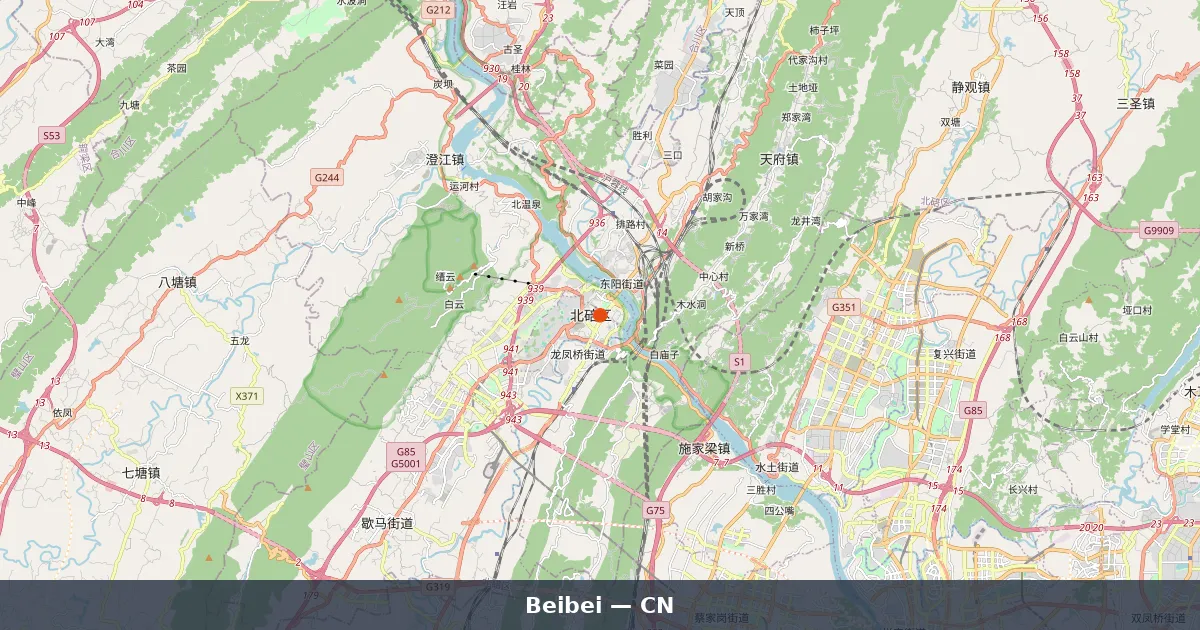 Beibei - Guide complet Chine | Carte du Monde
