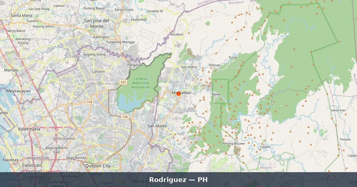 Rodriguez - Guide complet Philippines | Carte du Monde