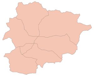 Carte Andorre vierge couleur