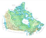 Carte physique Canada