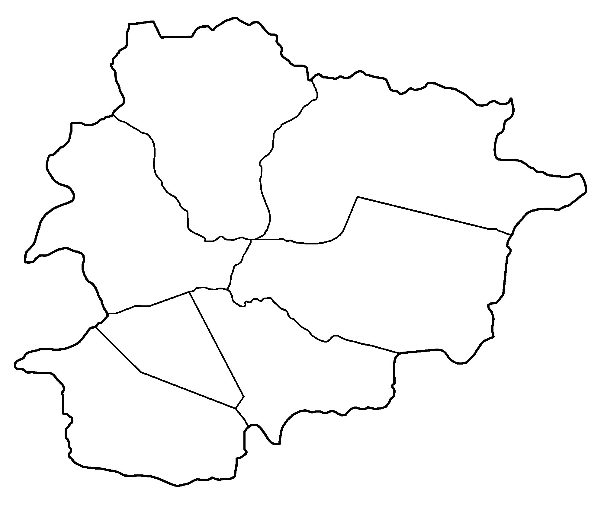 Carte Andorre vierge