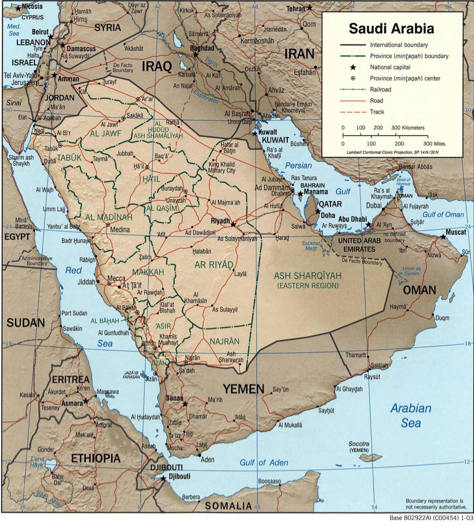 Carte Arabie saoudite