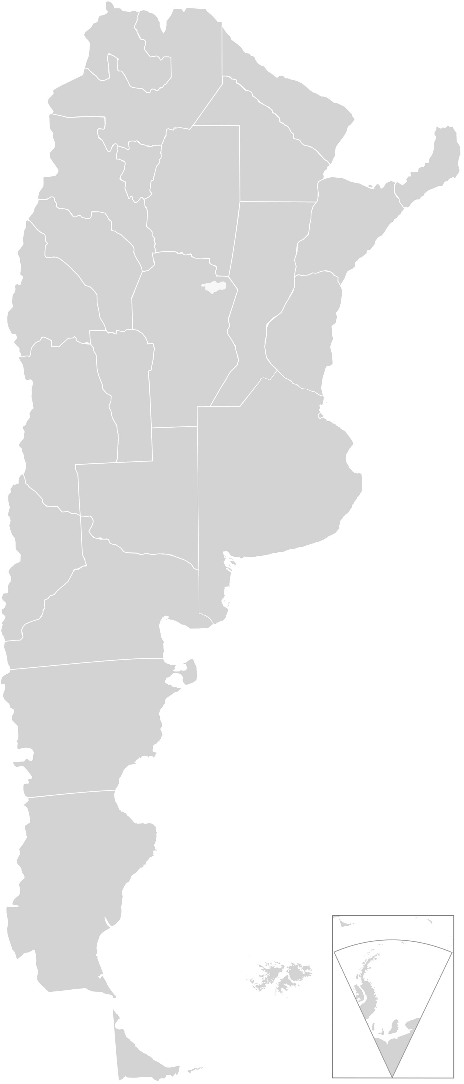 Carte Argentine vierge