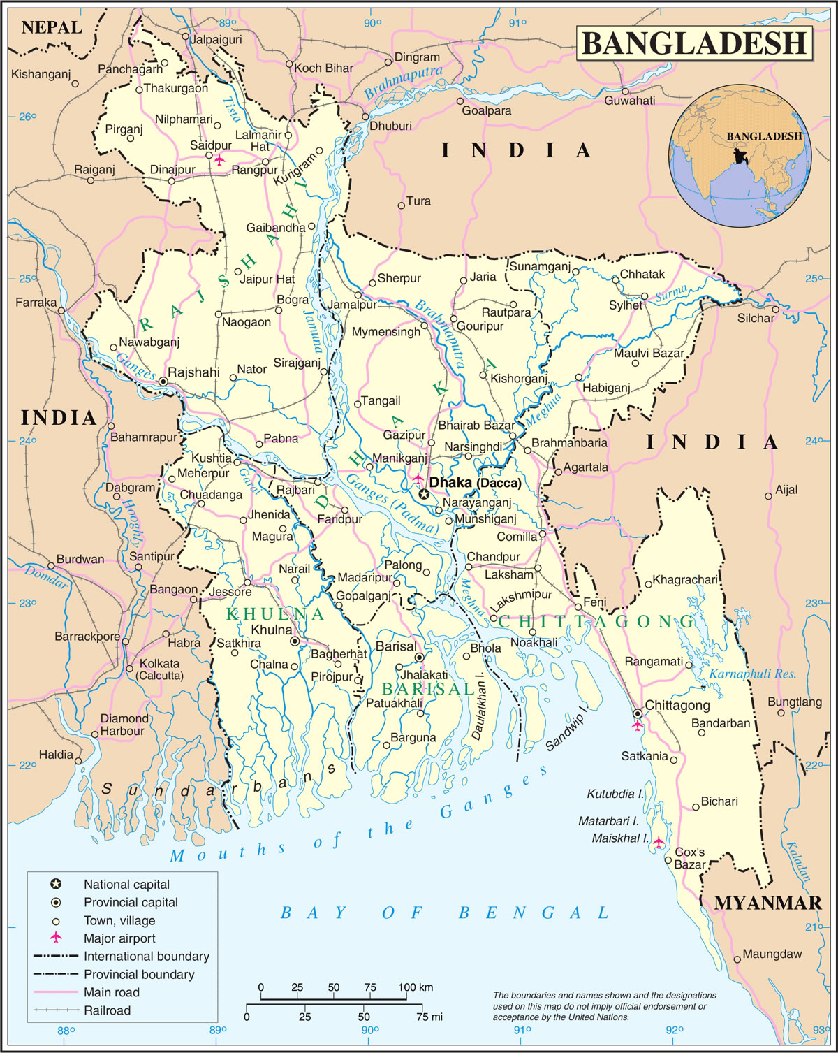 Carte Bangladesh
