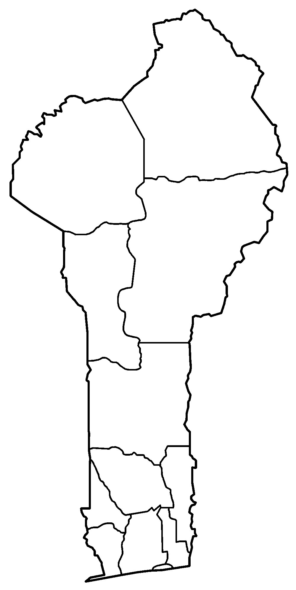 Carte Bénin vierge