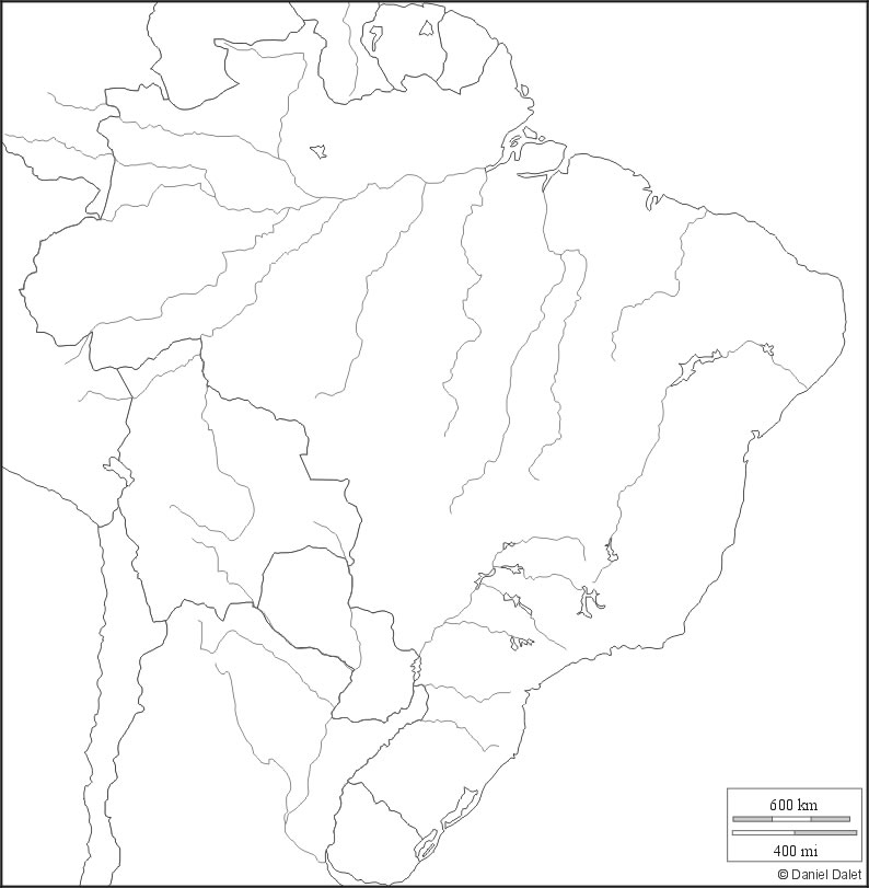 Carte Brésil rivière vierge