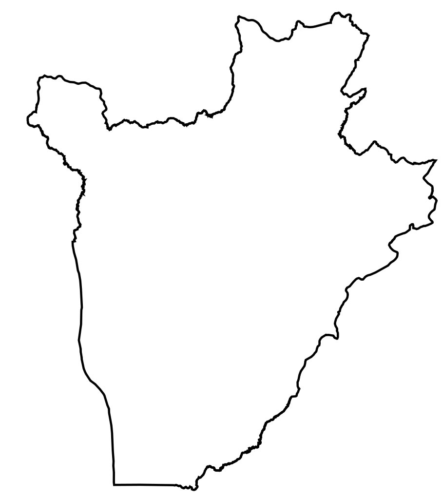 Carte Burundi vierge