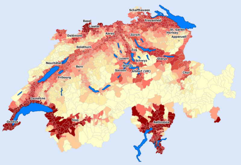 Carte climat Suisse