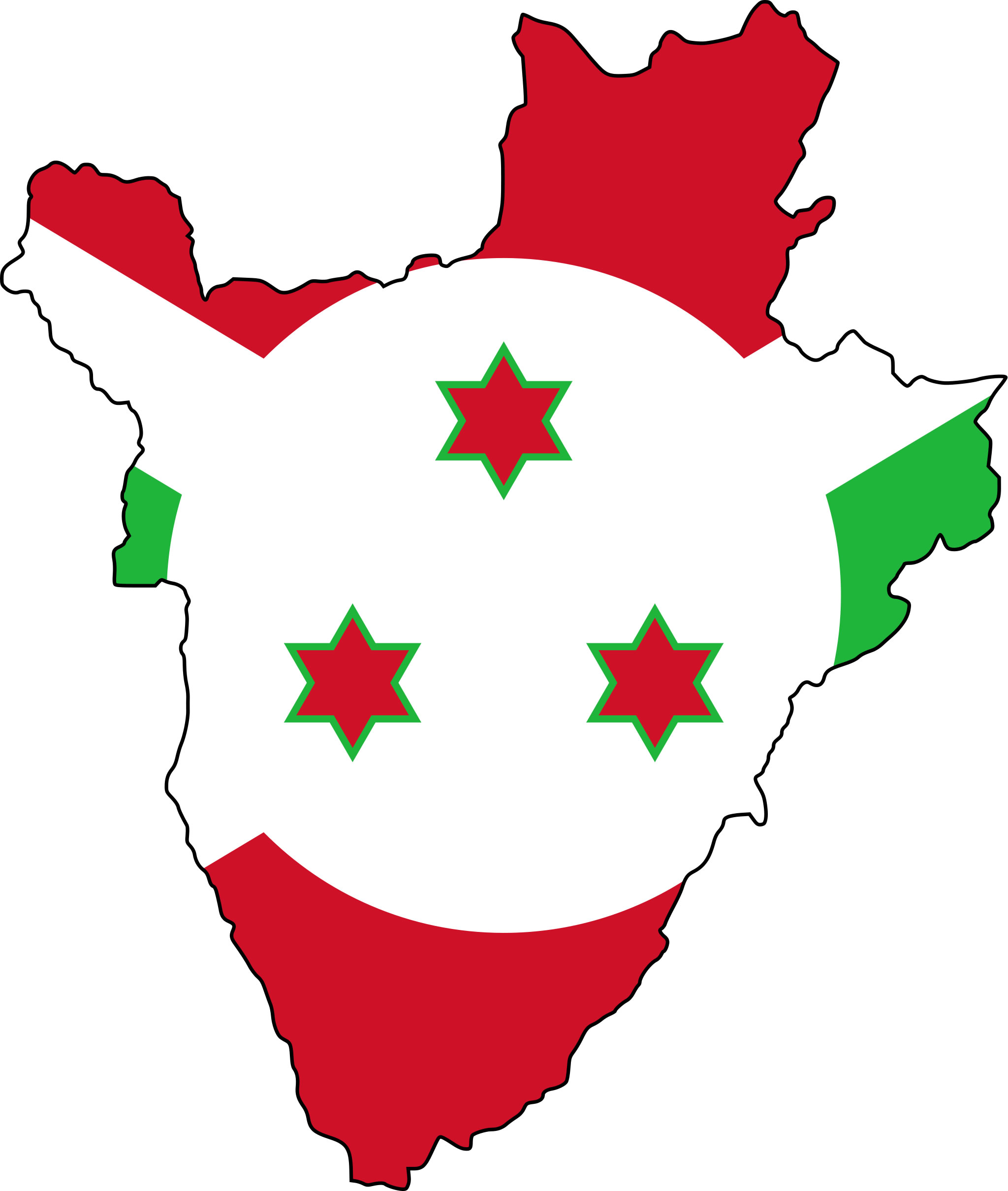 Carte drapeaux Burundi