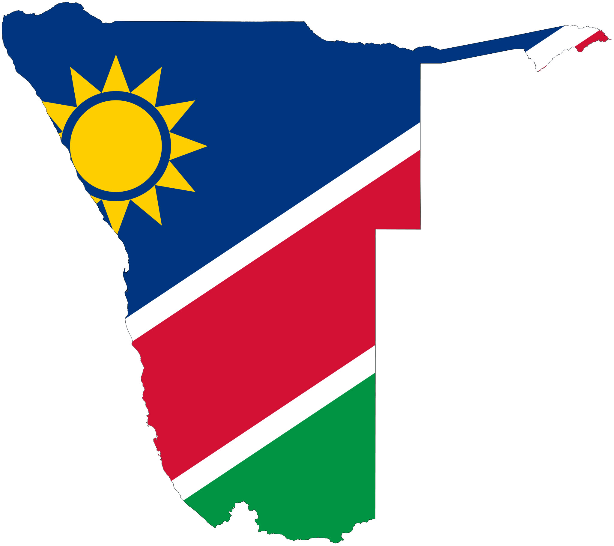 Carte drapeaux Namibie