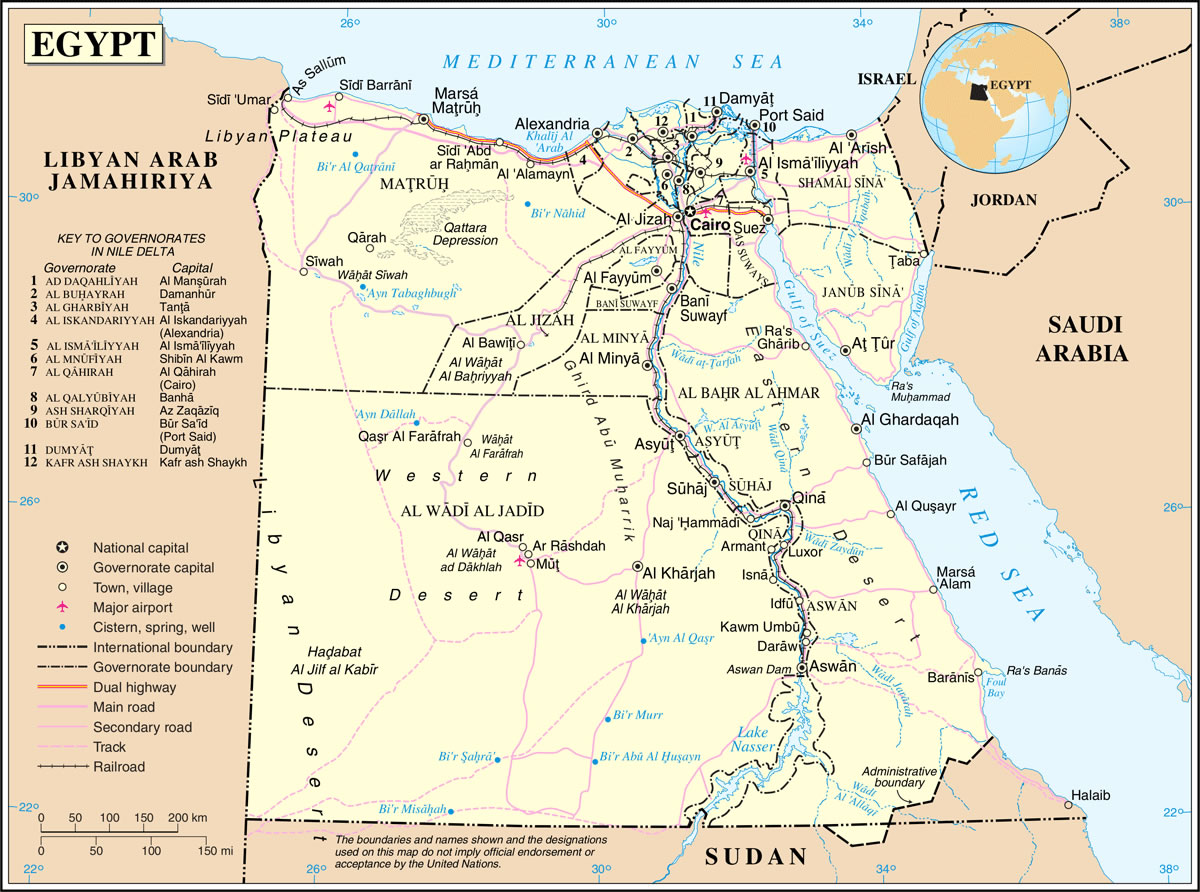 Carte Égypte