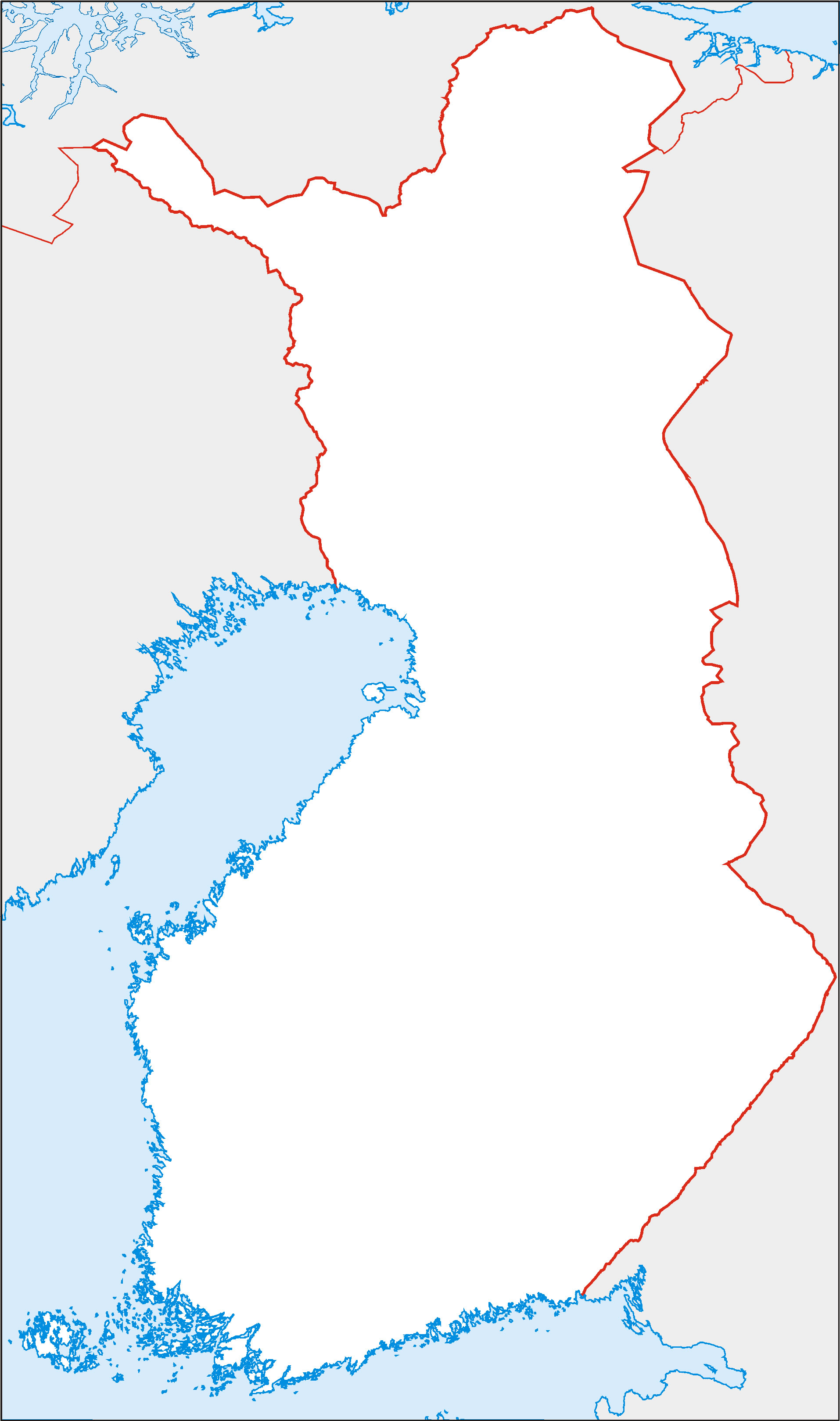 Carte Finlande vierge