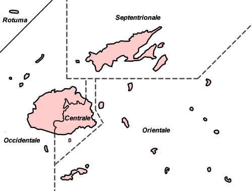 Carte frontières Fidji
