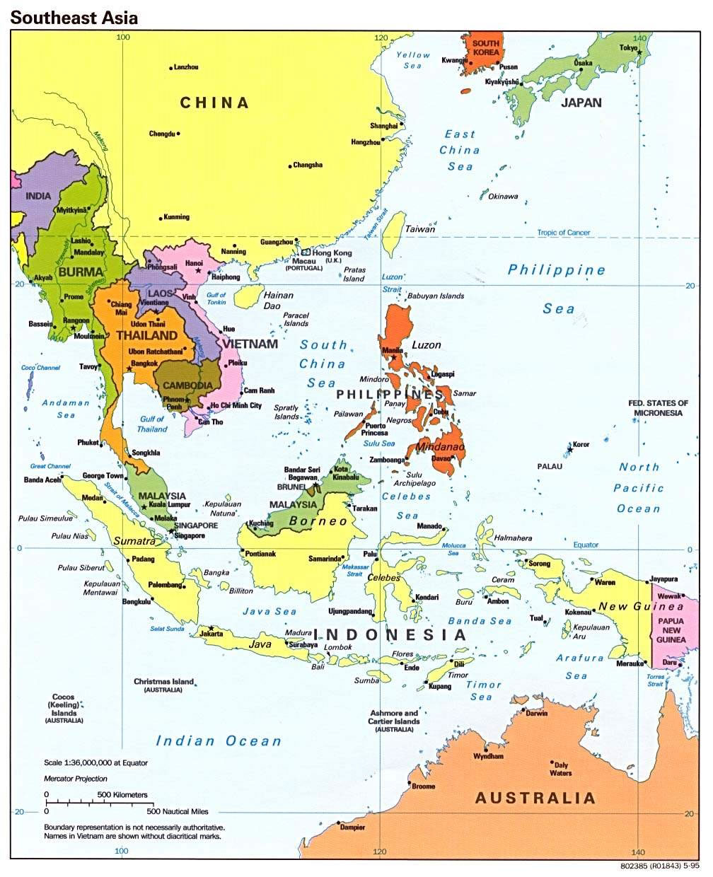 Carte frontières Philippines