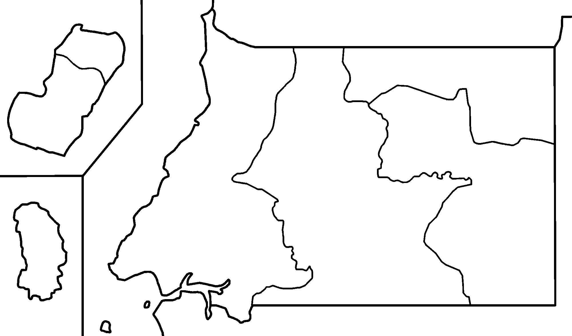 Carte Guinée équatoriale vierge