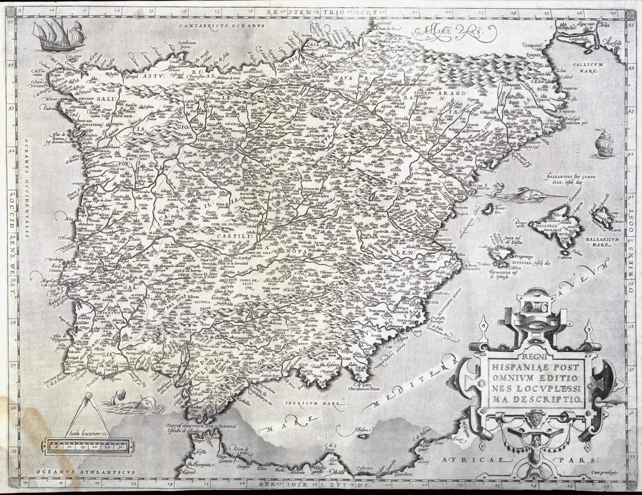 Carte historique Espagne