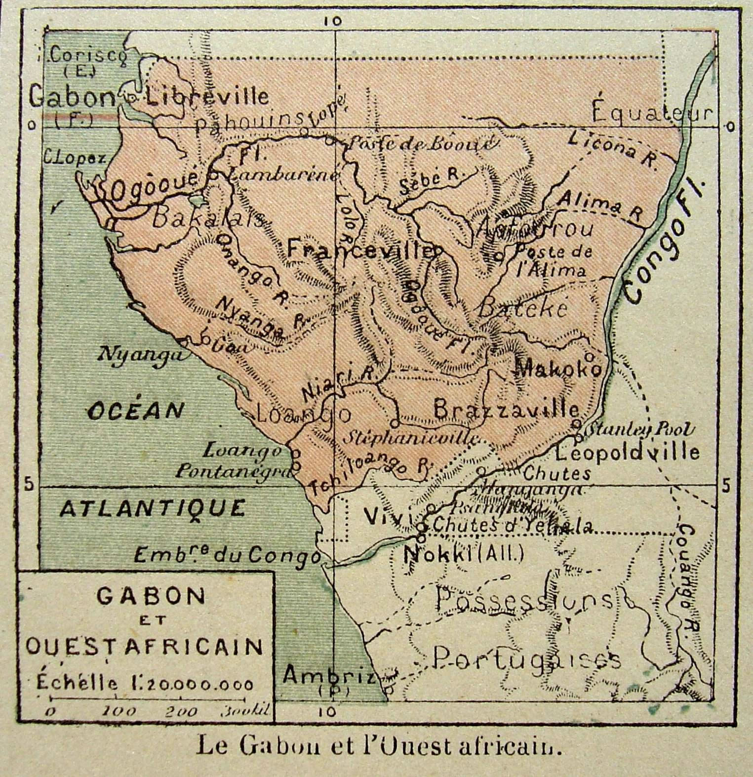 Carte historique Gabon