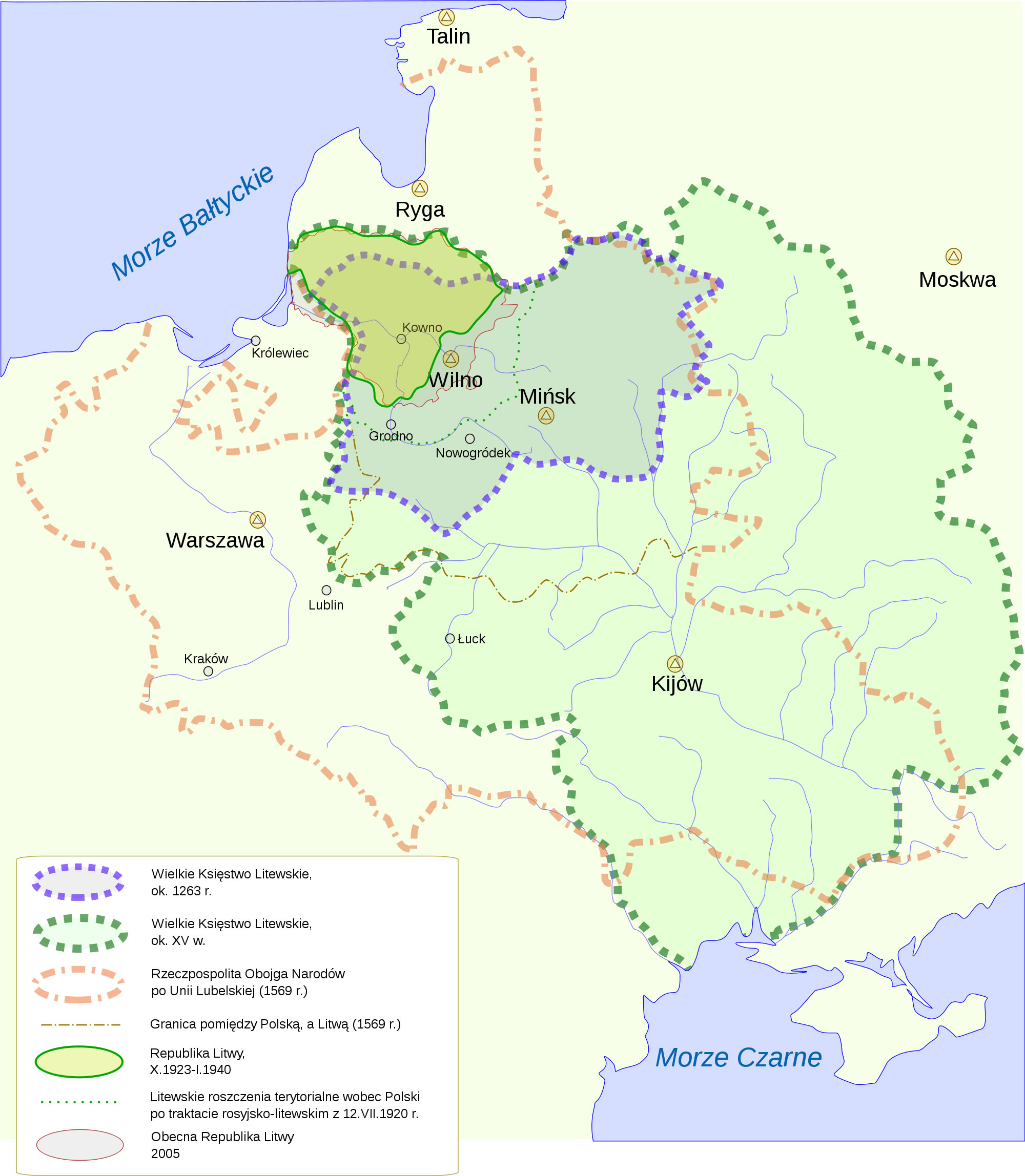 Carte historique Lituanie