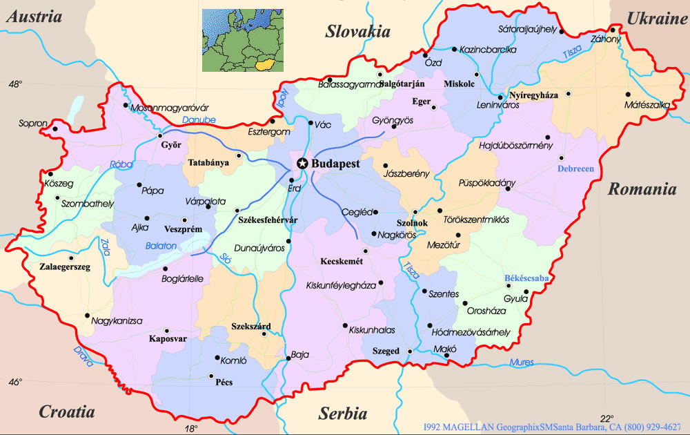 Carte Hongrie