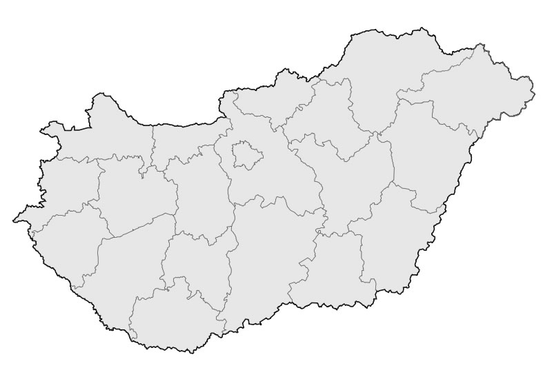 Carte Hongrie vierge