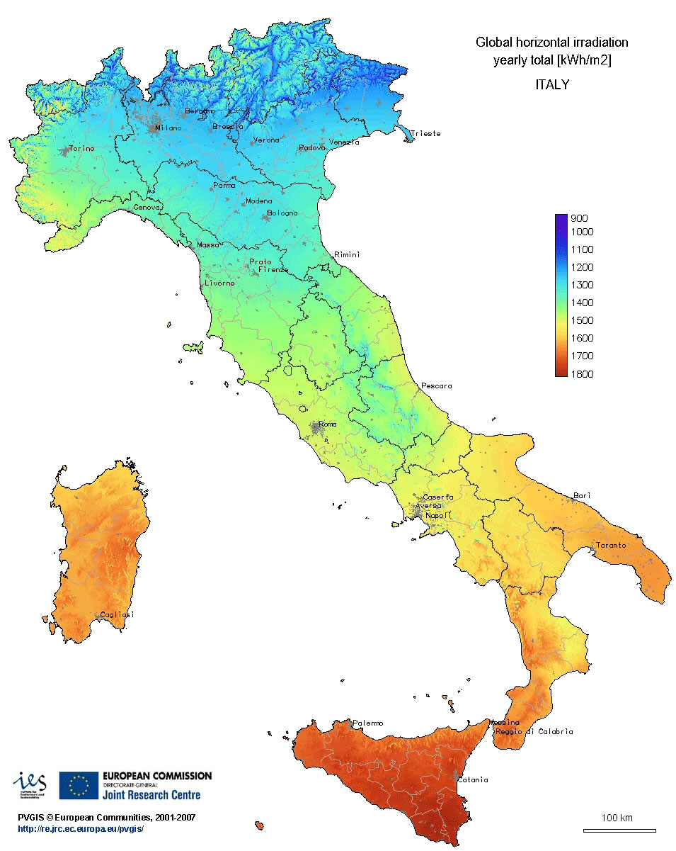 Carte inondation Italie