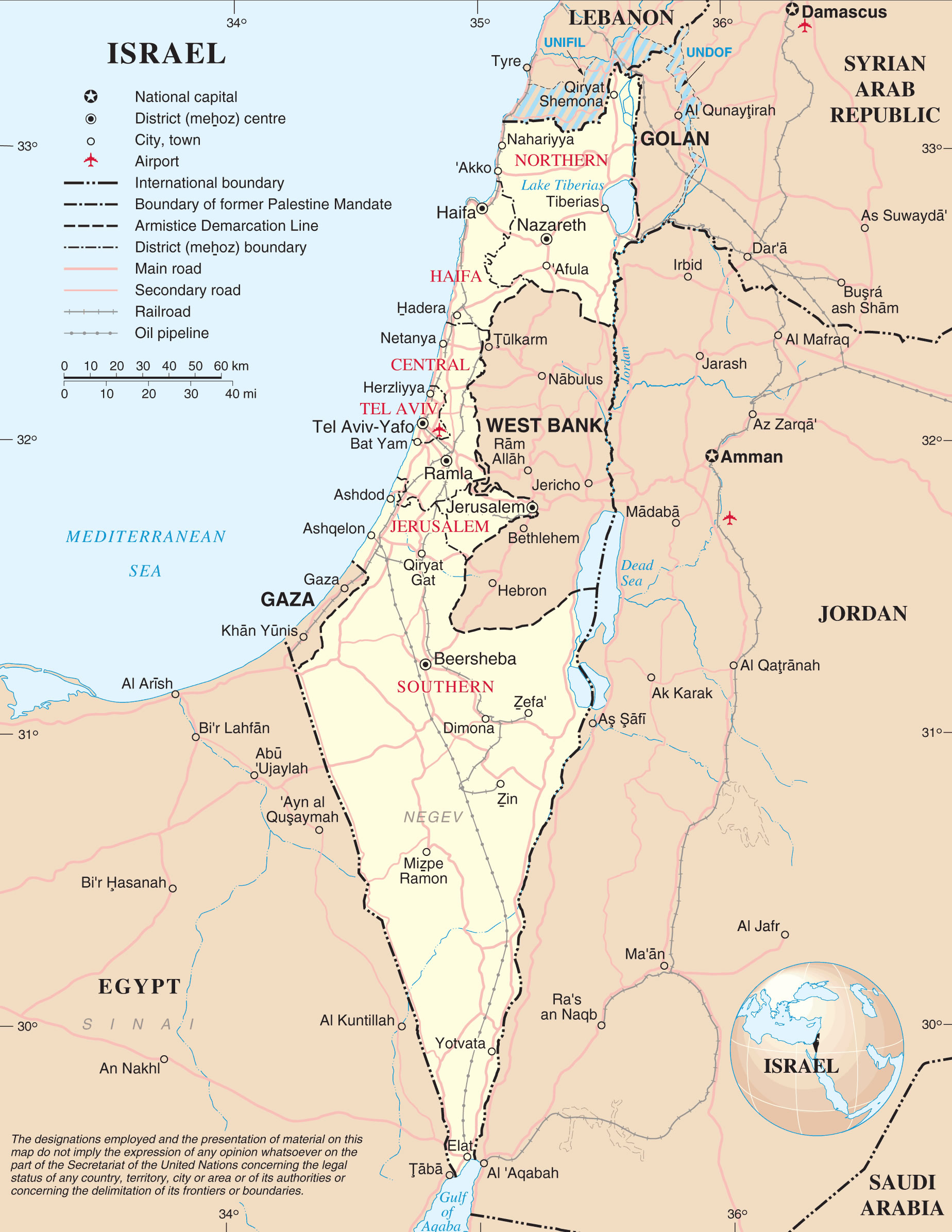 Carte Israël