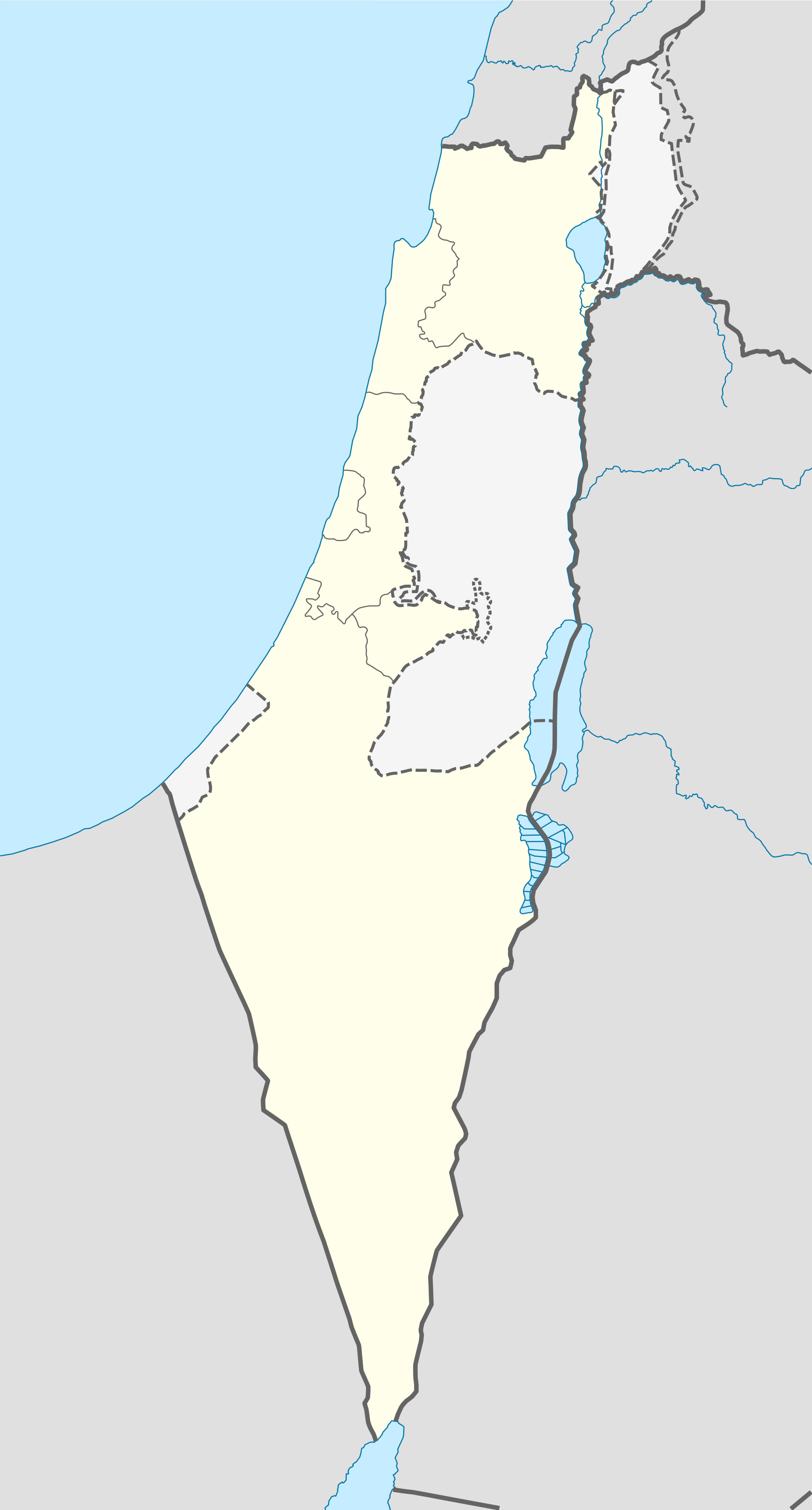 Carte Israël vierge