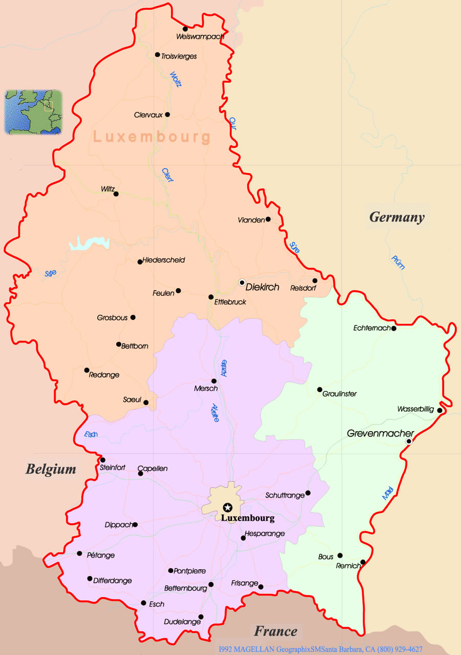 Carte Luxembourg