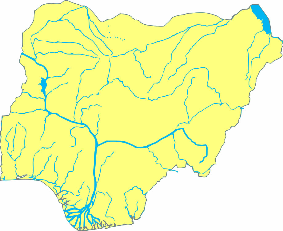 Carte Nigeria rivière vierge