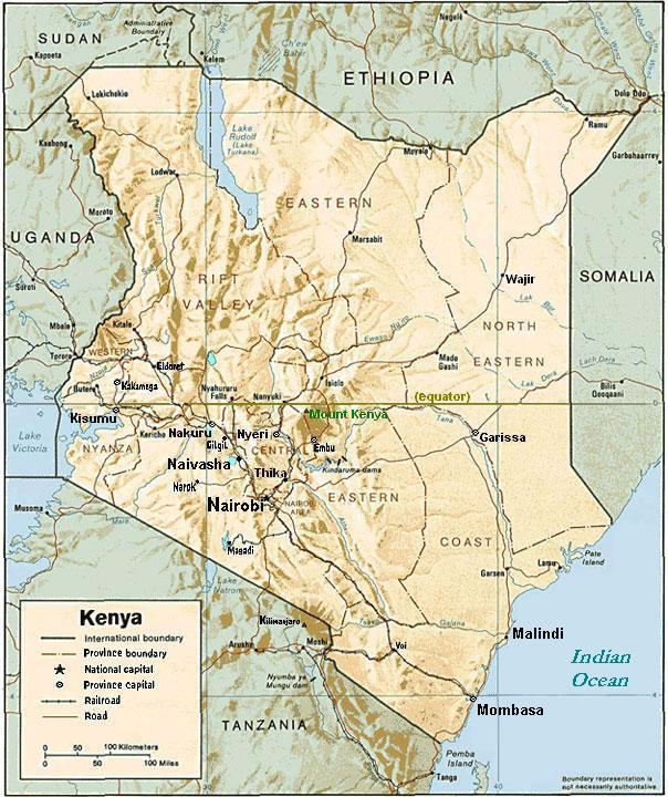Carte politique Kenya