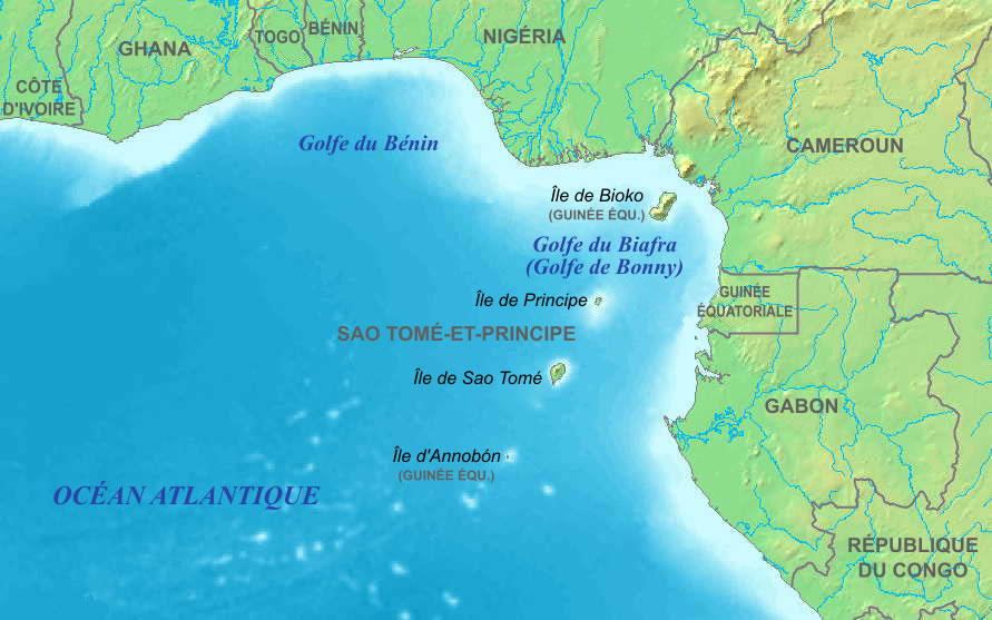 Carte relief Gabon