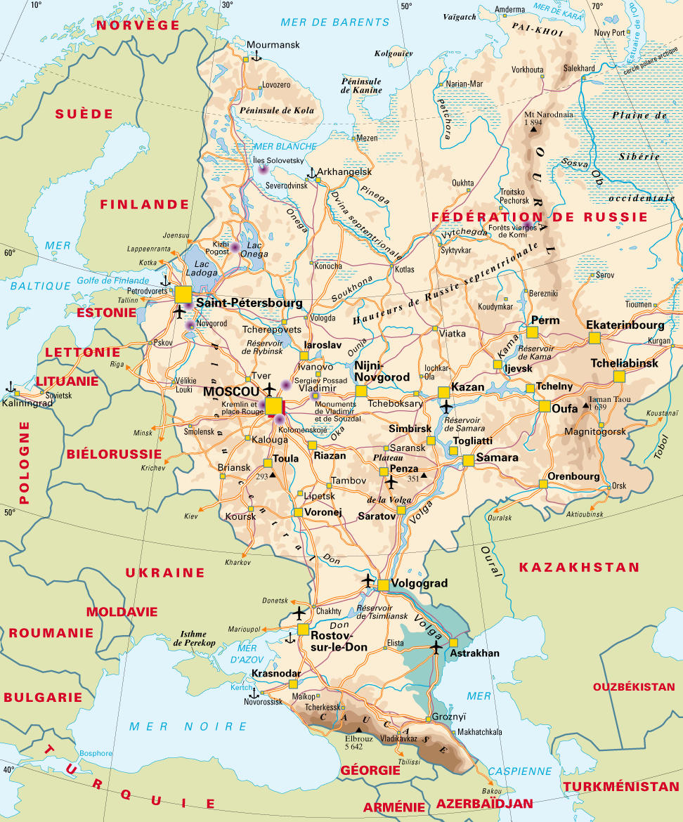Carte Russie