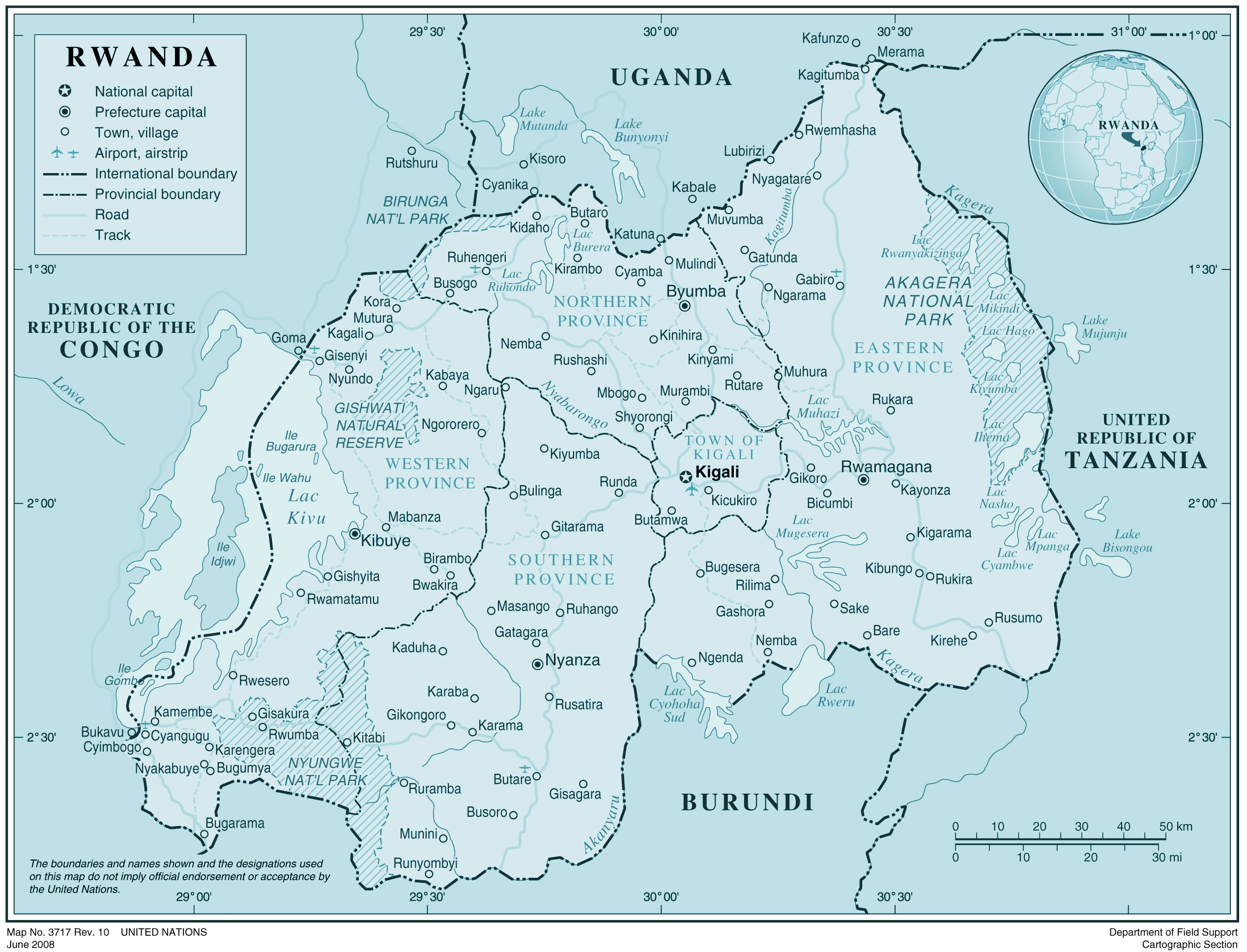 Carte Rwanda