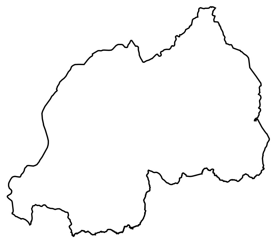 Carte Rwanda vierge