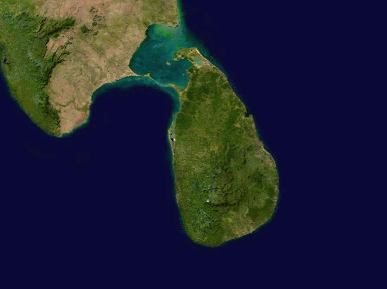 Carte satellite Sri Lanka