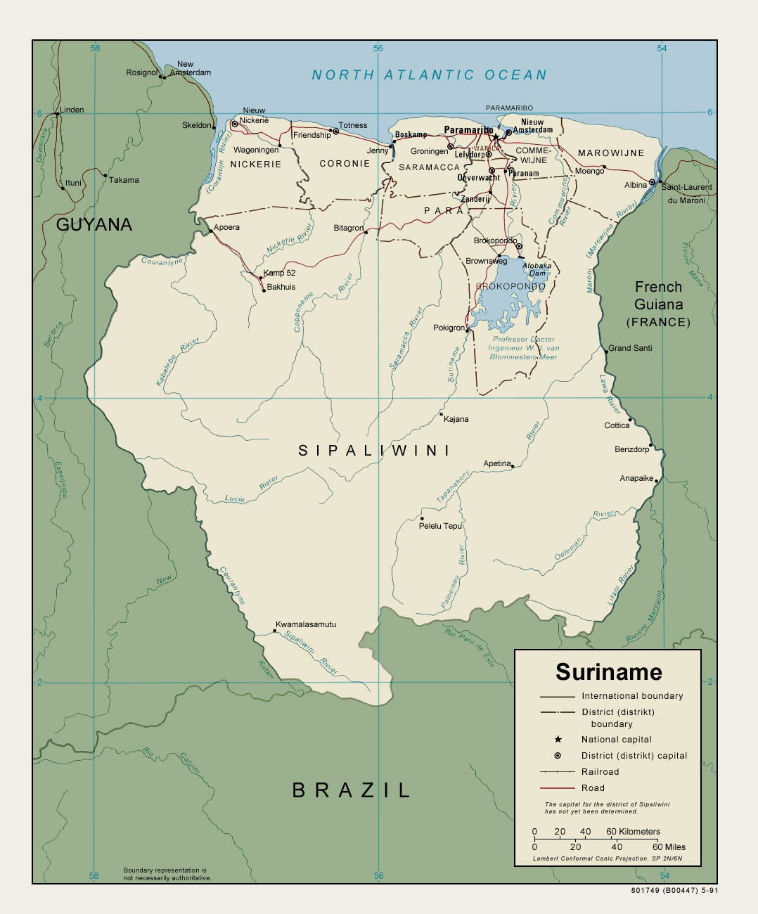 Carte Suriname