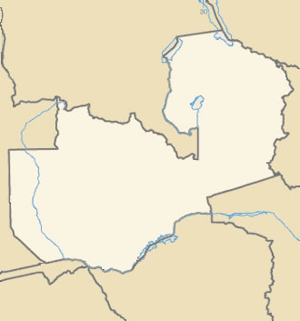 Carte Zambie vierge couleur