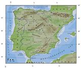 Carte physique Espagne