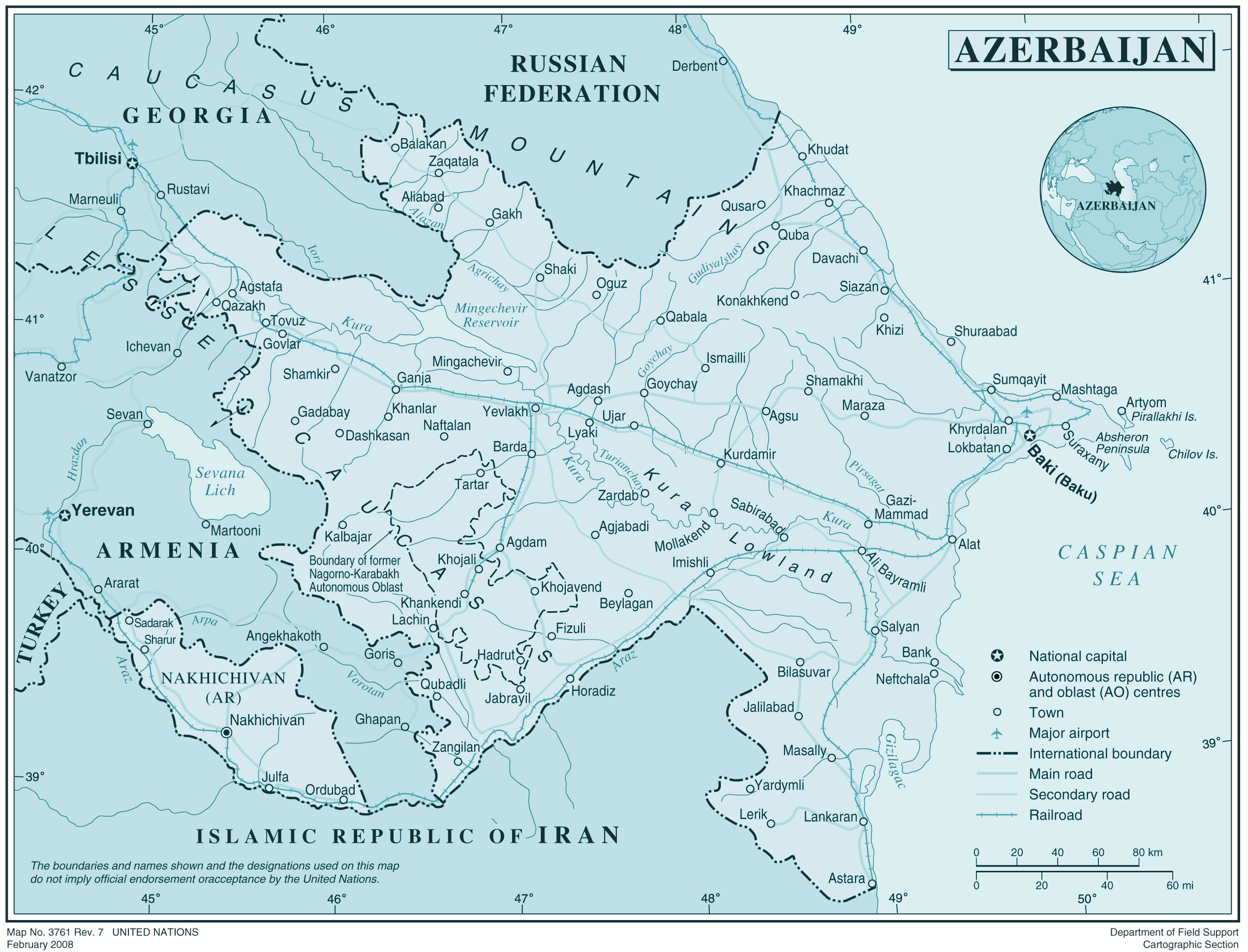 Grande carte Azerbaïdjan
