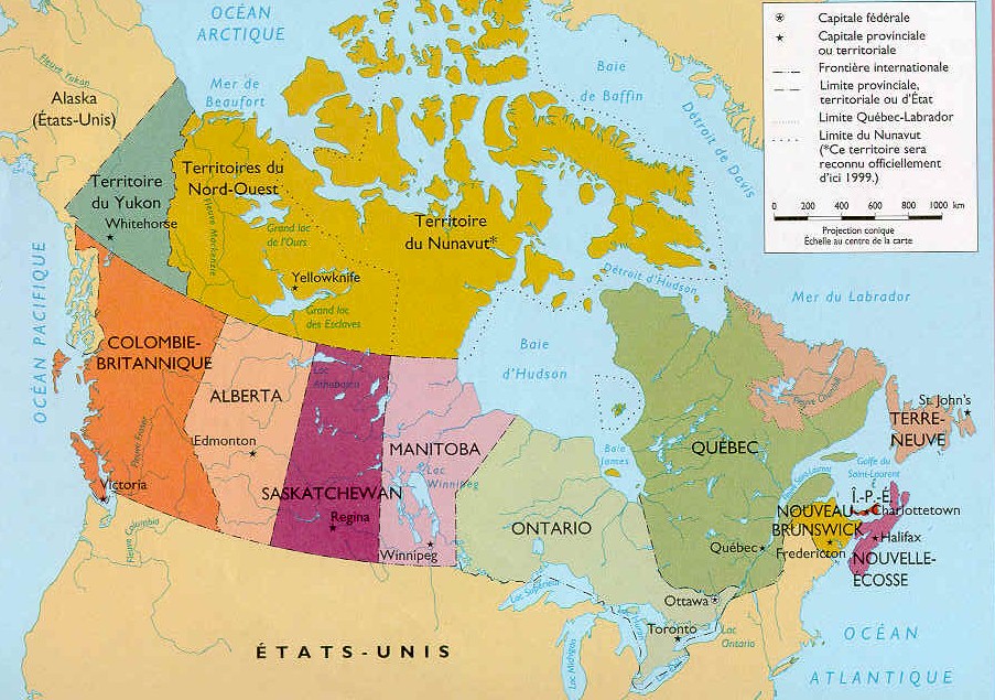 Grande carte Canada
