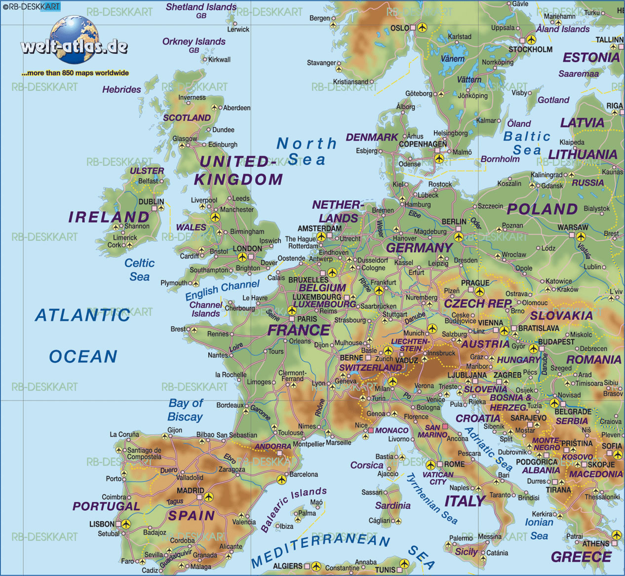 Situer Irlande sur carte du monde