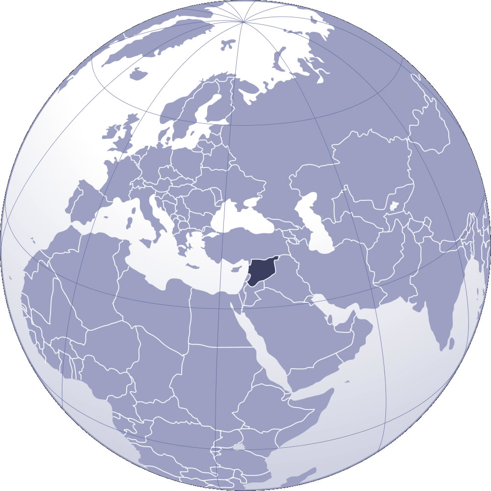 Localiser Syrie Sur Carte Du Monde Localiser Pays De La Syrie Sur 