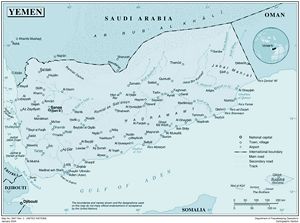 Carte Yémen